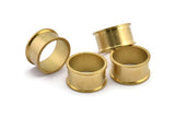 Brass Channel Ring - Raw Brass Channel Ring Settings (19mm) N0479