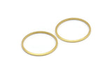 24mm Circle Connectors - 50 Raw Brass Circle Connectors (24x1x1mm) Bs 1092