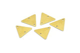 Triangle Necklace Charm, 250 Raw Brass Triangle Charms With 2 Holes (12x14mm) A0016