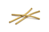 Tiny Necklace Bar, 12 Raw Brass Bar With 2 Holes, Necklace, Earring Findings (50x2mm) BS 2188