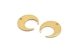 Altın Ay Takıları, 1 Delikli 12 Altın Kaplama Pirinç Hilal Ay Takısı, Kolye Uçları, Küpeler, Bulgular (14x13,5x5x0,8 mm) BS 2364 Q0488