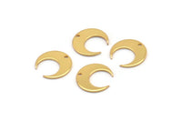 Altın Ay Takıları, 1 Delikli 12 Altın Kaplama Pirinç Hilal Ay Takısı, Kolye Uçları, Küpeler, Bulgular (14x13,5x5x0,8 mm) BS 2364 Q0488