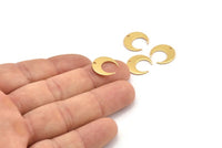 Altın Ay Takıları, 1 Delikli 12 Altın Kaplama Pirinç Hilal Ay Takısı, Kolye Uçları, Küpeler, Bulgular (14x13,5x5x0,8 mm) BS 2364 Q0488