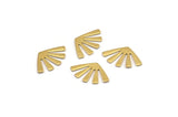 Brass Sun Blank, 50 Raw Brass Rising Sun Flag Blanks, Findings (15x9x0.60mm) D958