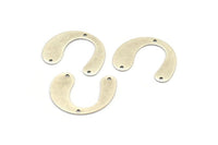 Gümüş Geometrik Charm, 3 Delikli 12 Antik Gümüş Kaplama Pirinç U Şeklinde Kolye, Charmlar, Bulgular (20x24,5x0,50 mm) E052 H0767