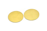 Round Personalized Blank, 5 Raw Brass Stamping Blanks, Tags Without Holes (38x1mm)  b0113