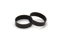 Black Tube Beads - 25 Oxidized Brass Tubes (14x4mm) Bs 1486 S040
