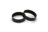Black Tube Beads - 25 Oxidized Brass Tubes (14x4mm) Bs 1486 S040