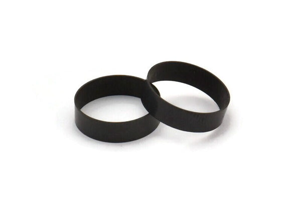 Black Tube Beads - 25 Oxidized Brass Tubes (14x4mm) Bs 1486 S040