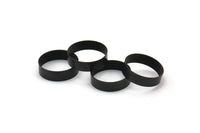 Black Tube Beads - 25 Oxidized Brass Tubes (14x4mm) Bs 1486 S040