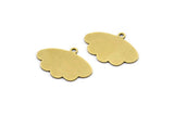 Brass Cloud Charm, 12 Raw Brass Cloud Charms With 1 Loop, Earring Charms (19x13x0.60mm) A3118