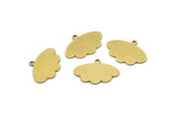 Brass Cloud Charm, 12 Raw Brass Cloud Charms With 1 Loop, Earring Charms (19x13x0.60mm) A3118