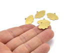 Brass Cloud Charm, 12 Raw Brass Cloud Charms With 1 Loop, Earring Charms (19x13x0.60mm) A3118