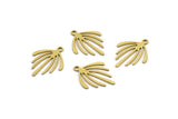Brass Fringed Charm, 24 Raw Brass Fringed Charms With 1 Loop (18x14x0.60mm) A3192
