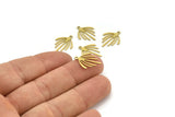 Brass Fringed Charm, 24 Raw Brass Fringed Charms With 1 Loop (18x14x0.60mm) A3192