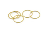 23mm Circle Connectors - 24 Raw Brass Circle Connectors (23x1x1mm) A3834