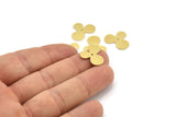 Brass Flower Charm, 24 Raw Brass Flower Charms With 1 Hole, Connectors (18x14x0.60mm) A3190