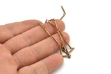 Solder Chain, Brass Chain, 2 Meters - 6.6 Feet Raw Brass Soldered Chain , Bar Chain (12.4mm) W55 Bs 1359