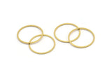 22mm Circle Connectors, 24 Raw Brass Circle Connectors (22x0.80mm) A3348