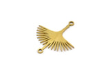 Brass Bird Charm, 24 Raw Brass Stork Charms With 2 Loops, Brass Connectors (24x22x0.60mm) A3874