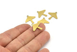 Brass Mushroom Charm, 24 Raw Brass Mushroom Charms With 1 Loop, Charm Pendants (18x0.60mm) A3410