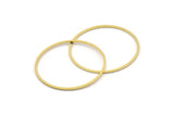 32mm Circle Connectors, 12 Raw Brass Circle Connectors (32x0.80mm) A3884