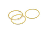 30mm Circle Connector, 12 Raw Brass Circle Connectors (30x1.4x1mm) A3915
