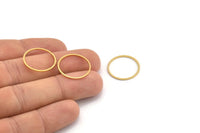 Gold Connector, 12 Gold Plated Circle Connectors, Rings (20mm) Bs-1107 Q0022