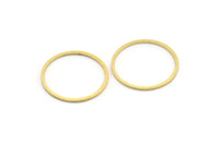 20mm Circle Connector, 50 Raw Brass Circle Connectors (20X0.80mm) Bs-1107