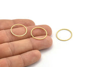 20mm Circle Connector, 50 Raw Brass Circle Connectors (20X0.80mm) Bs-1107