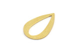 Brass Drop Blank, 12 Raw Brass Drop Blanks, Drop Charms (23x15x0.80mm) A3883