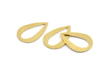 Brass Drop Blank, 12 Raw Brass Drop Blanks, Drop Charms (23x15x0.80mm) A3883
