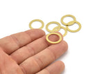 18mm Circle Connectors, 12 Raw Brass Circle Connectors (18x2.5x0.80mm) A3705