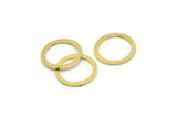 18mm Circle Connectors, 24 Raw Brass Circle Connectors (18x2x1mm) A3687