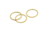 23mm Circle Connector, 24 Raw Brass Circle Connectors (23x1.3x1mm) A3782