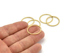 23mm Circle Connector, 24 Raw Brass Circle Connectors (23x1.3x1mm) A3782