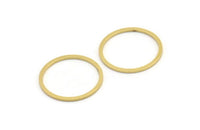 23mm Circle Connector, 24 Raw Brass Circle Connectors (23x1.3x1mm) A3782
