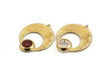 Altın Hilal Kolye, 1 Döngü ve 12,5 mm Ped Ayarlı 1 Altın Kaplama Pirinç Hilal Kolye (44x36x1 mm) BS 1922 Q0581