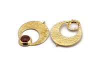 Altın Hilal Kolye, 1 Döngü ve 12,5 mm Ped Ayarlı 1 Altın Kaplama Pirinç Hilal Kolye (44x36x1 mm) BS 1922 Q0581