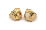 Gold Ring Settings, 1 Gold Plated Ring Setting with Pad Size 12x10mm U051 Q0236