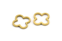 Brass Geometric Connectors, 24 Raw Brass Plus Shaped Connectors (12x1.2mm) BS 2021