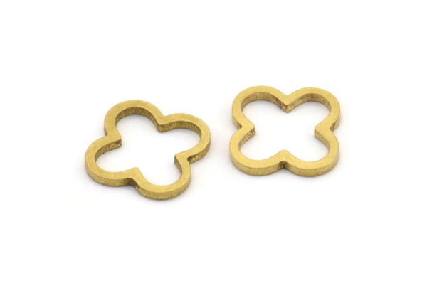 Brass Geometric Connectors, 24 Raw Brass Plus Shaped Connectors (12x1.2mm) BS 2021