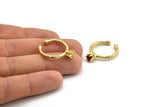 Adjustable Ring Settings - 4 Raw Brass 6 Claw Ring Blanks - Pad Size 5mm N0317