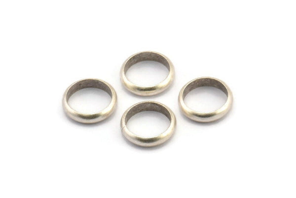 Silver Spacer Bead, 24 Antique Silver Brass Spacer Rondelle Beads (10x2.2mm) Brs 0043 A0432