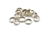 Silver Spacer Bead, 24 Antique Silver Brass Spacer Rondelle Beads (10x2.2mm) Brs 0043 A0432