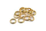 Gold Spacer Bead, 12 Gold Plated Brass Spacer Rondelle Beads (10x2.2mm) Brs 0043 A0432 Q0722