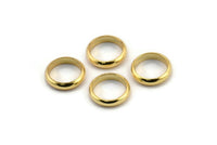 Gold Spacer Bead, 12 Gold Plated Brass Spacer Rondelle Beads (10x2.2mm) Brs 0043 A0432 Q0722