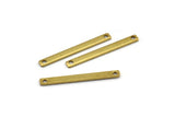 Tiny Bar Pendant, 24 Raw Brass Connector Bars With 2 Holes (25x2.5x0.80mm) E429