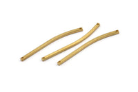 Tiny Necklace Bar, 12 Raw Brass Bar With 2 Holes, Necklace, Earring Findings (50x2mm) BS 2188