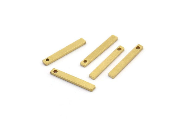 Raw Brass Bar, 50 Raw Brass Bars (15x2x1mm) A0856